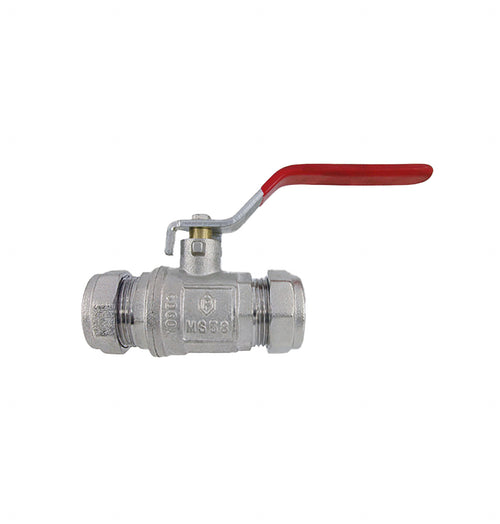 Bolkraan messing - Knel - met Biconische Ring - 1027 - 22 x 22 — LeidingDeal KIWA gecertificeerd | LeidingDeal.nl