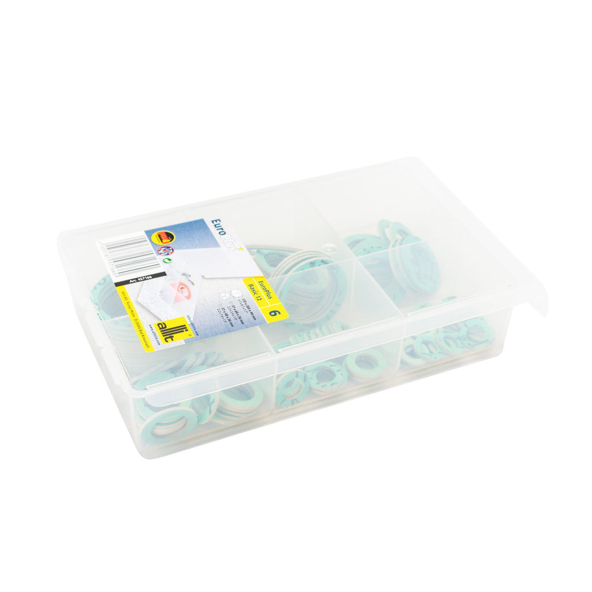 Doos in Onbreekbaaar Soepel Plastiek/assort.v. Groene Dichtingen 3/8 A 6/4 — LeidingDeal KIWA gecertificeerd | LeidingDeal.nl