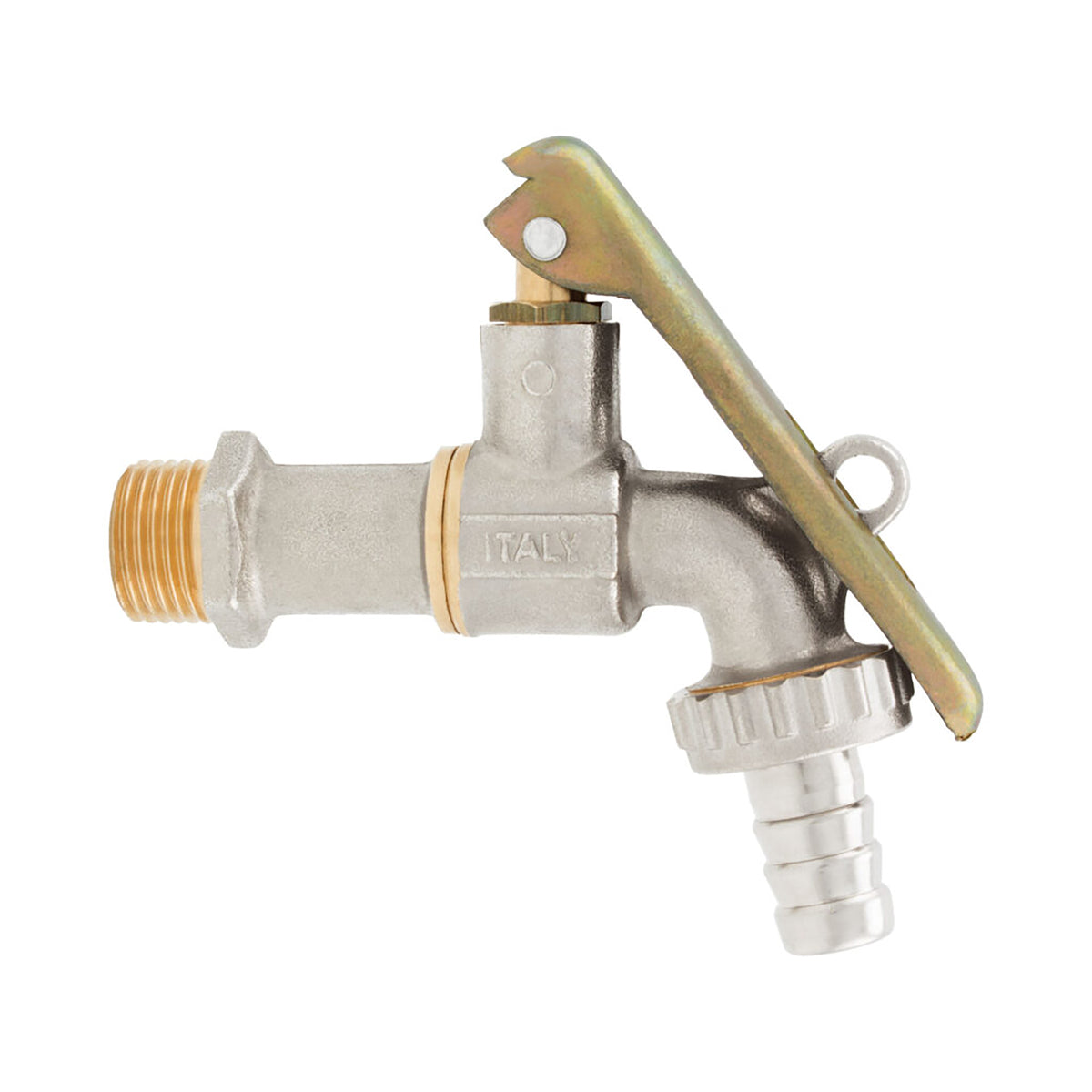 Mat Gechromeerde Dubbeldienst Bolkraan messing met Hangslot 133 3/4