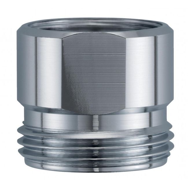 Verloopnippel M22 bi x 3/4" bu chroom