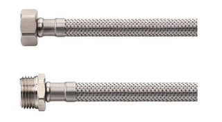 Flexibele aansluitslang Kiwa 1/2" bi x 1/2" bu 60 cm RVS