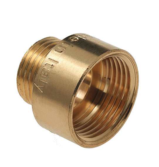 Neusstuk messing 1/2" bi x 3/8" bu