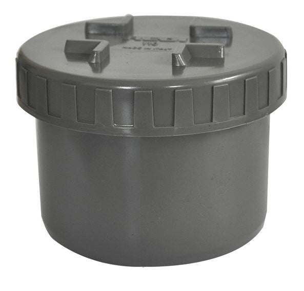 Eindstuk met schroefdeksel 50 mm PVC