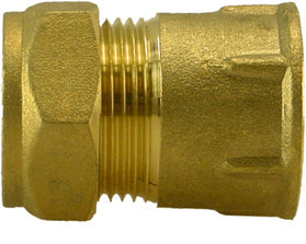 Knelkoppeling schroefbus Kiwa Gastec 3/8" bi x 15 mm messing