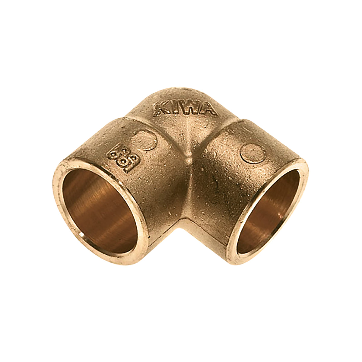 Soldeerfitting kniekoppeling messing Kiwa Gastec 15 mm cap x 15 mm cap