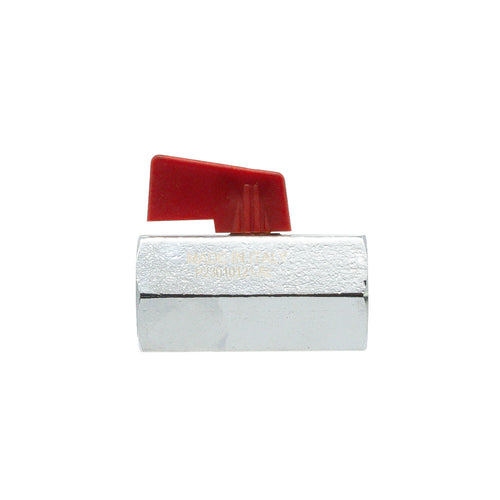 Mini Bolkraan messing 125 1/2 binnendraad/binnendraad