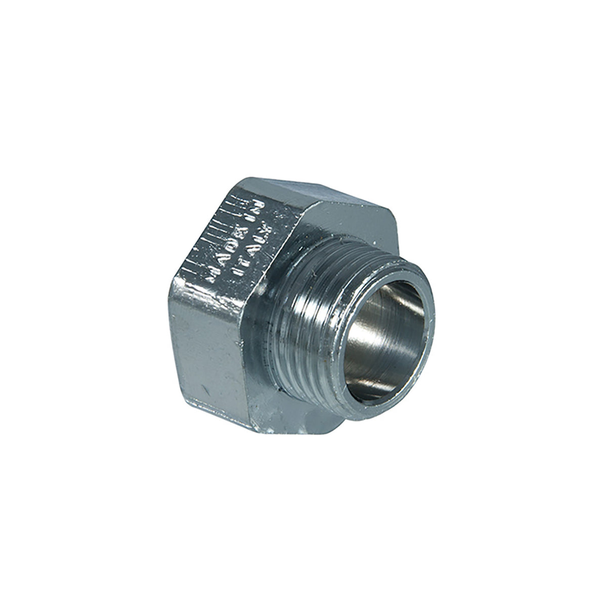 Verchroomde Messing Verloopmof 1/2 binnendraad x 3/8 buitendraad