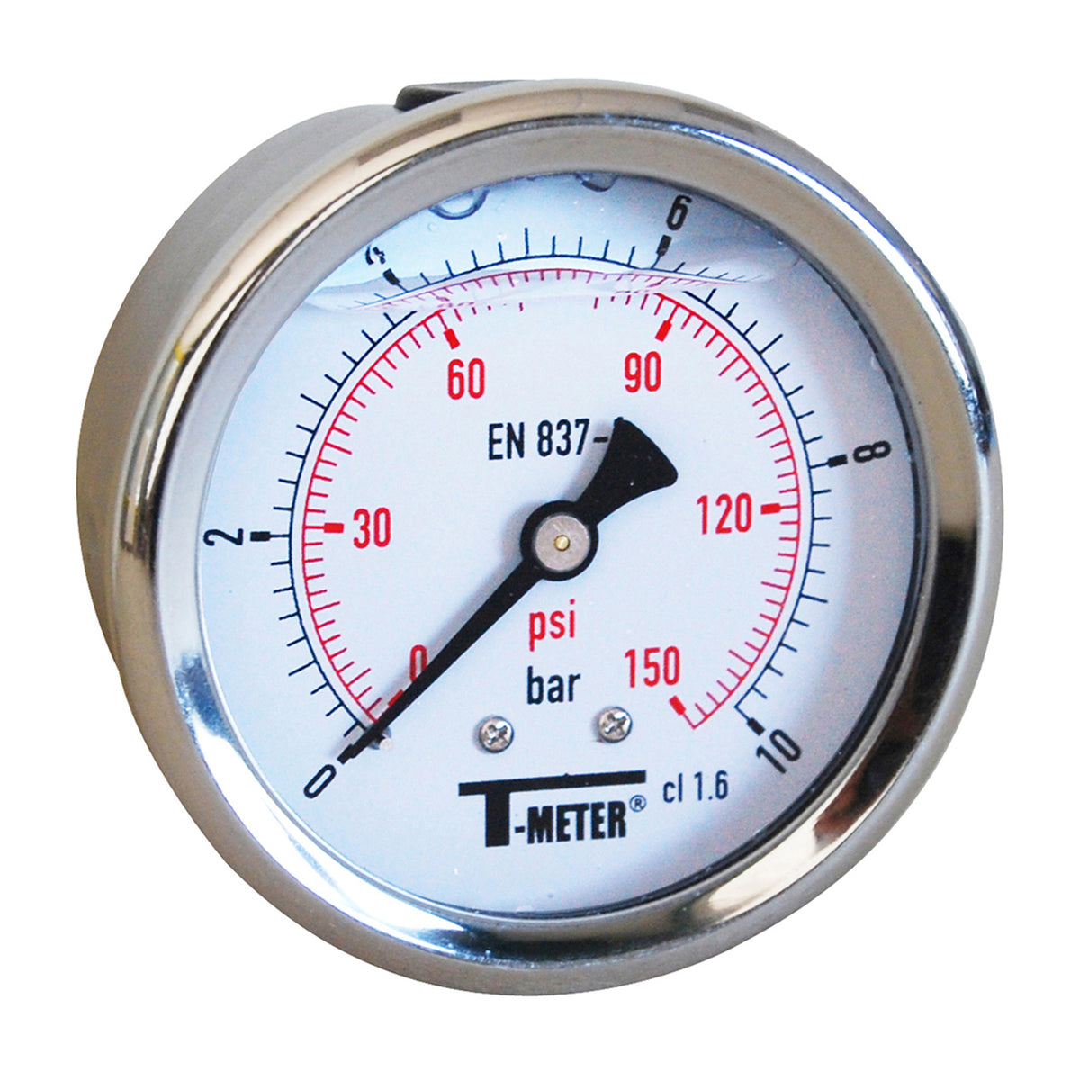 Axiale Glycerine Manometer 6313G 60 bar — LeidingDeal KIWA gecertificeerd | LeidingDeal.nl