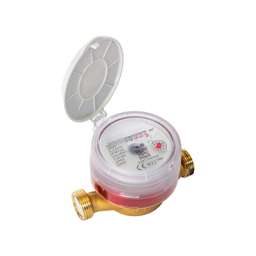 Warmwater Meter 1/2 90° + Dichtingen + Koppelingen