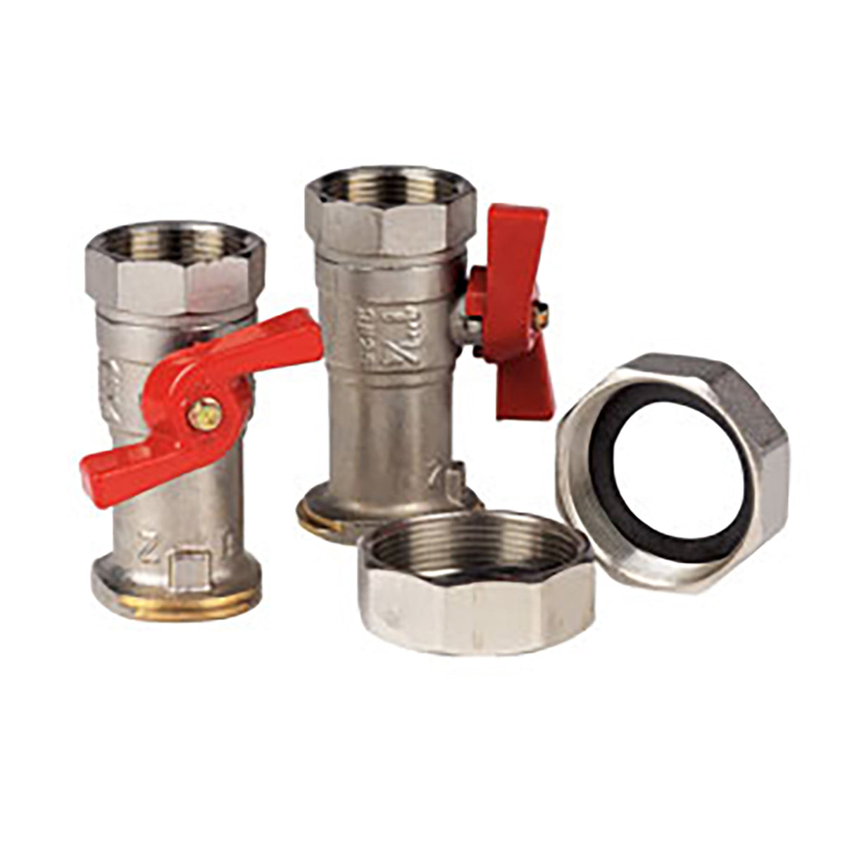 Kit Pomp 6/4 Afsluit.1"+afsluit.met Keerklep 1"+2 Moeren 6/4+2 Dichtingen