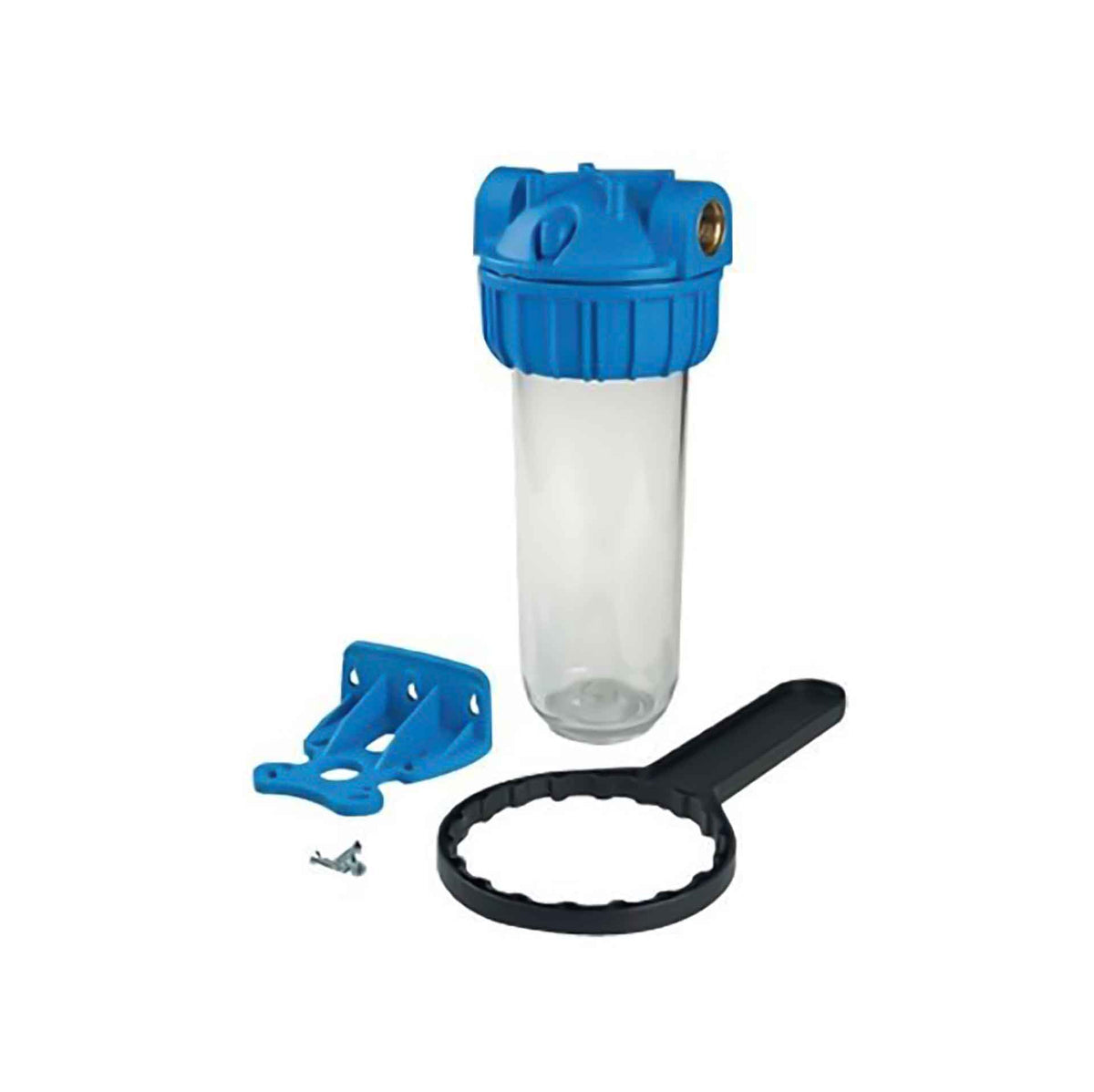 Filter 1''+ Wegwerpcartouche Katoen 25µ + Sleutel + Vis + +muurbevestiging