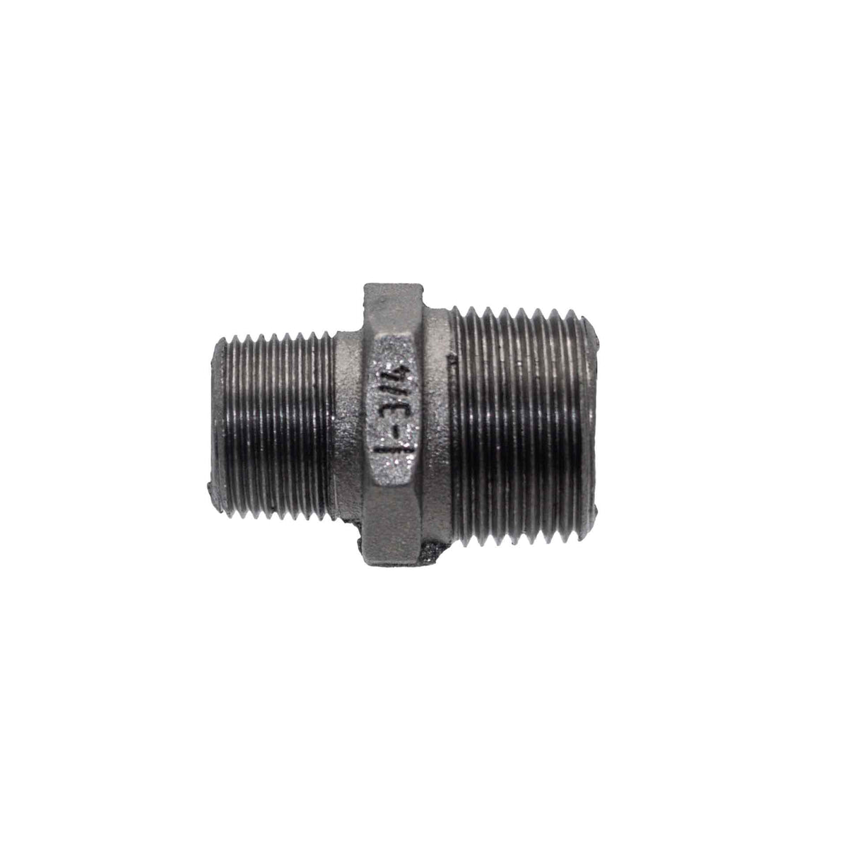 Verloopnippel 3/8 buitendraad x 1/4 buitendraad Zwart