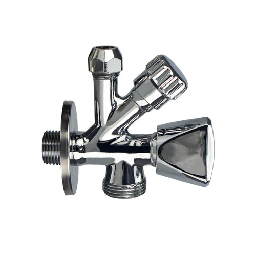 Combinatie kraantje 1/2" x 3/4" x 10 mm chroom