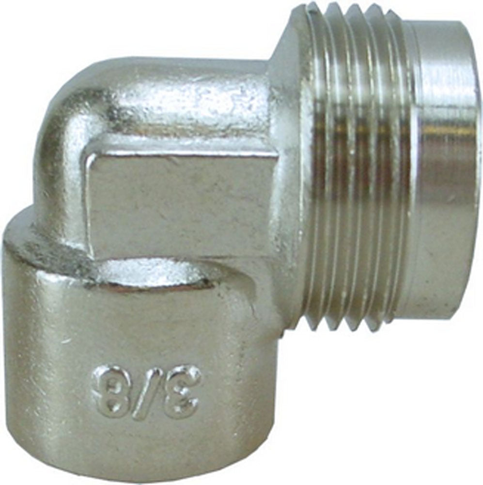 Comfort aansluitstuk haaks 3/8"  bi x M24 vernikkeld