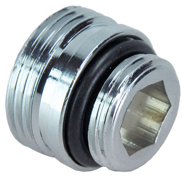 Adaptor midden onderaansluiting 3/4" x 1/2" chroom