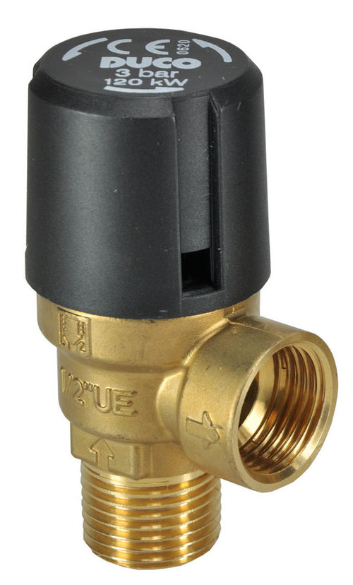 Duco veiligheidsventiel 1/2" bu 3 Bar