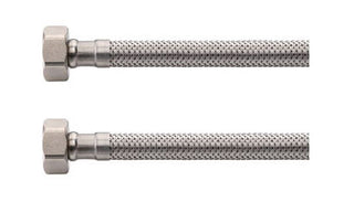 Flexibele aansluitslang Kiwa 1/2" bi x 3/8" bi 30 cm RVS