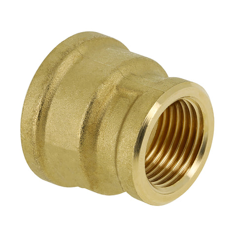 Draadfitting verloopsok messing 3/8" bi x 1/4" bi