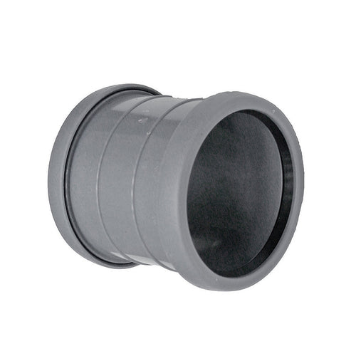Overschuifmof dubbele manchet 40 mm PVC
