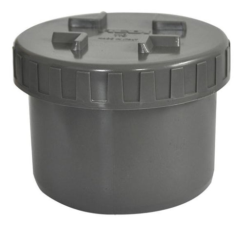 Eindstuk met schroefdeksel 75 mm PVC