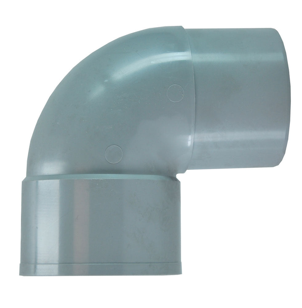 HWA bocht mof 70 mm x verjongde spie 70 mm 90 graden PVC