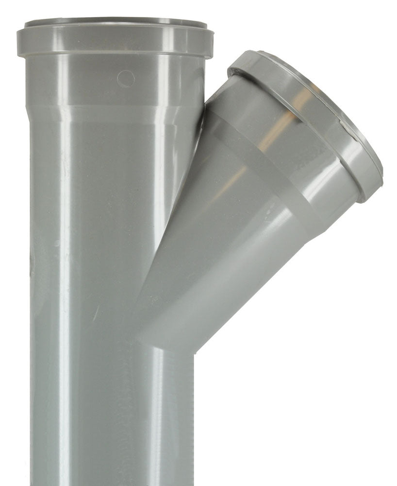 T-stuk 2 x manchet 1 x spie 110 mm 45 graden PVC