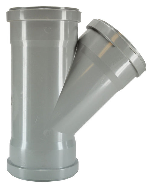 T-stuk 3 x manchet 110 mm 45 graden PVC