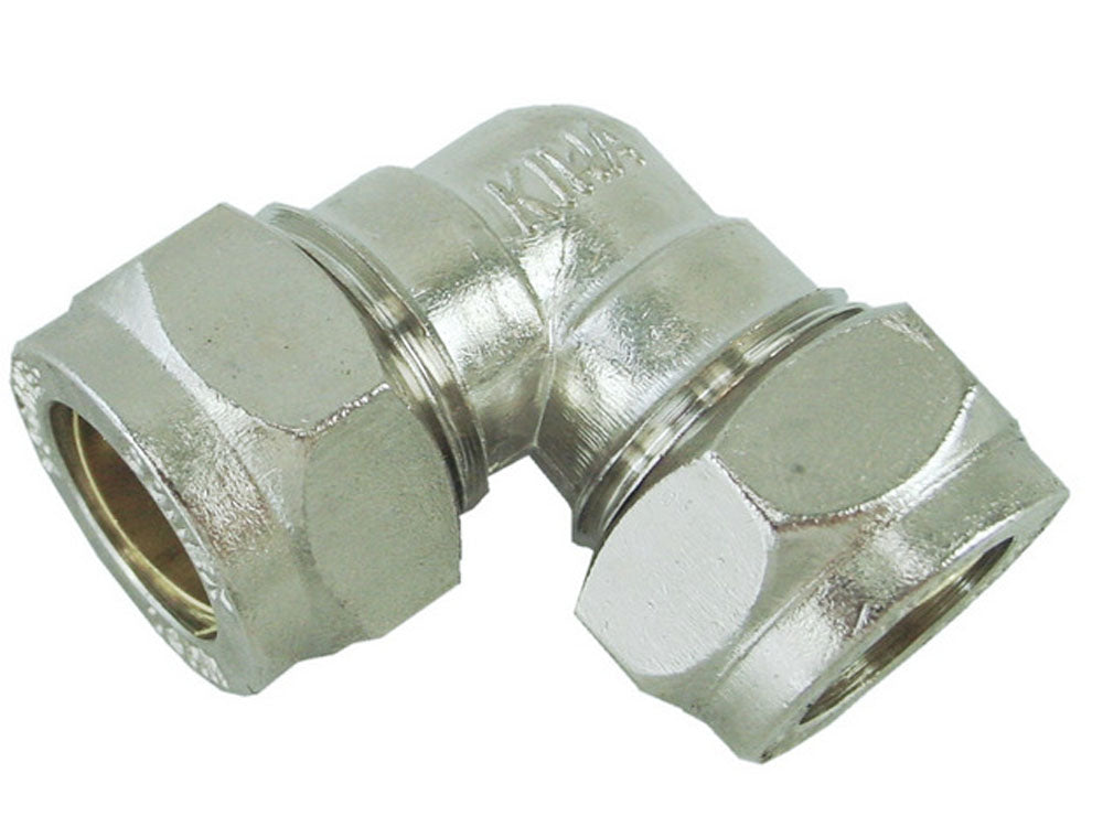Knelkoppeling knie Gastec 10 x 12 mm vernikkeld